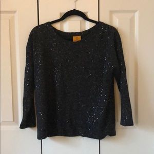 VGUC Ruby Rd. XS Gray Sequin Sweater